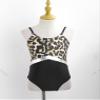 renvena Teen Girls Leopard Swimming Leotard Adjustable Straps One Piece Beach Swimwear Water Tankini Brown Leopard 12 Years view 3