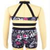 easyforever Kids Girls 2 Pcs Sports Outfit Crop Tops Bra with Shorts Gymnastics Leotard Dancing Swimwear Black 6 view 3