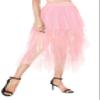 Urban CoCo Women's A-Line Mesh Tutu Skirt Fluffy Layered Tulle Midi Long Skirts with Elastic Waist (XL, Series 2-Pink) view 4