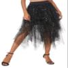 Urban CoCo Women's A-Line Mesh Tutu Skirt Fluffy Layered Tulle Midi Long Skirts with Elastic Waist (M, Series 2-Black) view 2