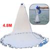 LSOAARRT American Saltwater Fishing Cast Net for Bait Trap Fish 10ft/12ft/14ft/16ft Diameter with Heavy Duty Real Zinc Sinker Weights and Aluminum Ring (16ft Diameter) view 2