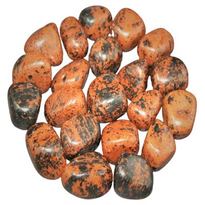 1/4 lb Lots Tumbled Stones: Type Mahogony Obsidian (Wholesale Bulk, Crystal Healing, 4 oz)
