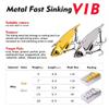 5 Pack Metal Blade Baits for Bass Fishing Lures Hard Metal VIB Fishing Spoons Crankbaits Swimbaits for Trout Walleye Crappie Saltwater Blade Bait Fishing (Gold Blade Baits_5pcs/Box) view 2