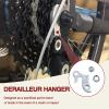 AICARS 2 Pcs Universal Bicycle Bike Derailleur Hanger Frame Gear Tail Hook, Silver Tone view 2