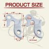 AICARS 2 Pcs Universal Bicycle Bike Derailleur Hanger Frame Gear Tail Hook, Silver Tone view 3