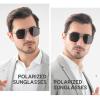 COTIA Men's Metal Polarized Full Reading Sunglasses Outdoor Driving Classic Reader Presbyopic Goggles Sun Glasses (black, 0, multiplier_x) view 3