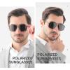 COTIA Men's Metal Polarized Full Reading Sunglasses Outdoor Driving Classic Reader Presbyopic Goggles Sun Glasses (black, 0, multiplier_x) view 4