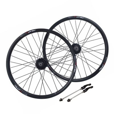BMX Wheelset 20In 406 Bike Rim Disc Brake Quick Release Hub 32 Holes for 7 8 9 10 Speed Cassette 1653g (Color : Black, Size : 406)