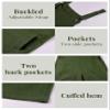 Fiona Jolin Women's Summer Cotton Linen Short Overalls Casual Bib Overall Shorts Rompers with Pockets (ArmyGreen-XXL) view 4