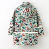 POLG Children's Boys Girls Dinosaur Print Button Rain Jacket Hooded Windproof Raincoat Kids Long Sleeve Hoodie Trench view 4