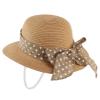 Connectyle Kids Summer Straw Hat Bowknot Beach Sun Protection Hats for Girls Khaki 9-18 Months view 4