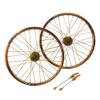 BMX Wheelset 20In 406 Bike Rim Disc Brake Quick Release Hub 32 Holes for 7 8 9 10 Speed Cassette 1653g (Color : Gold, Size : 406) view 1