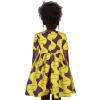 Digood Toddler Baby Girls African Dashiki Dress Summer Short Sleeve Round Neck Ankara Princess Dresses Outfits(Yellow,2-3 Years) view 2