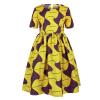 Digood Toddler Baby Girls African Dashiki Dress Summer Short Sleeve Round Neck Ankara Princess Dresses Outfits(Yellow,2-3 Years) view 3