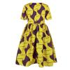 Digood Toddler Baby Girls African Dashiki Dress Summer Short Sleeve Round Neck Ankara Princess Dresses Outfits(Yellow,2-3 Years) view 4