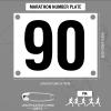 Hanaive 100 Pieces Running Bib Numbers with Safety Pins for Marathon Sports Competition Events Tearproof Waterproof, 6 x 7.5 Inch (1-100 Number) view 2