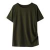 Digood Girls Summer Casual Tunic Tops Knot Front Button Short Sleeve Blouse T Shirts Tee Blouse for 4-13 Years(Green,4-5 Years) view 2