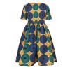 Digood Toddler Baby Girls African Dashiki Dress Summer Short Sleeve Round Neck Ankara Princess Dresses Outfits(Green,2-3 Years) view 4