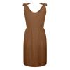 New Tie Strap Dress for Women Scoop Neck Daily Dresses Ladies Flowy Sundresses Soldi with Pockets Blouson Dress Sleeveless Mini Dress L 3-brown view 3