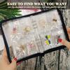 LingLingo Earring Organizer Case Travel Jewelry Organizer Transparent Jewelry Storage Book for Necklace Bracelet Ring Holder with Small Clear Zippered Pouch view 2