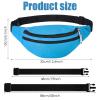 14 Pieces Fanny Pack Bulk 80s 90s Waist Bag for Women Adjustable Belt Exercise Waist Bag Running Pack 2 Zippers for Women Men Travel Running Phone Sports view 2