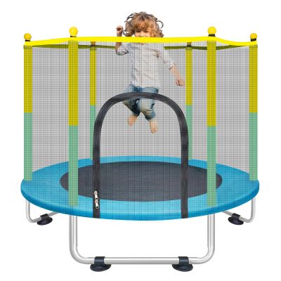 Indoor Trampoline for Kids Ages 1-8, 55" Small Outdoor Toddler Trampoline with Safety Enclosure Net, No-Gap Safe Design, Baby Round Jumping Mat, Recreational Trampolines Birthday Gifts for Boys Girls