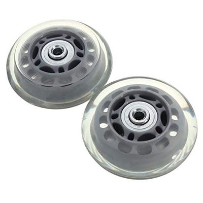 SHELLSK Bags and Accessories 2pcs 70mm Clear Luggage Suitcase Replacement Rubber Wheel Roller Suitcase Repair Parts for The Luggage Service