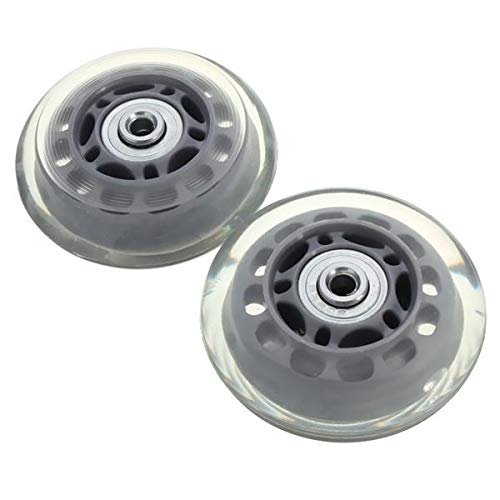 SHELLSK Bags and Accessories 2pcs 70mm Clear Luggage Suitcase Replacement Rubber Wheel Roller Suitcase Repair Parts for The Luggage Service