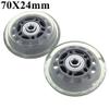 SHELLSK Bags and Accessories 2pcs 70mm Clear Luggage Suitcase Replacement Rubber Wheel Roller Suitcase Repair Parts for The Luggage Service view 2