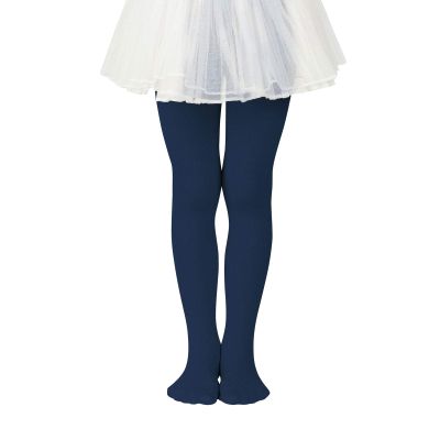 American Trends Ballet Tights for Girls Dance Tights Toddler Girls Leggings Ultra Soft Kids School Uniform Stretchy Tights 1 Pack Navy 1-3T