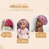 YANIBEST 2 PCS Baby Bonnet Silk Satin Bonnet for Kids Sleeping Cap Curly Natural Hair Silk Bonnets for Girls Boys Infant view 3