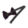 Men's Elegant Adjustable Pre-tied Bow Ties Velvet Big Size Bowtie Formal Tuxedo Bowtie (Purple) view 2