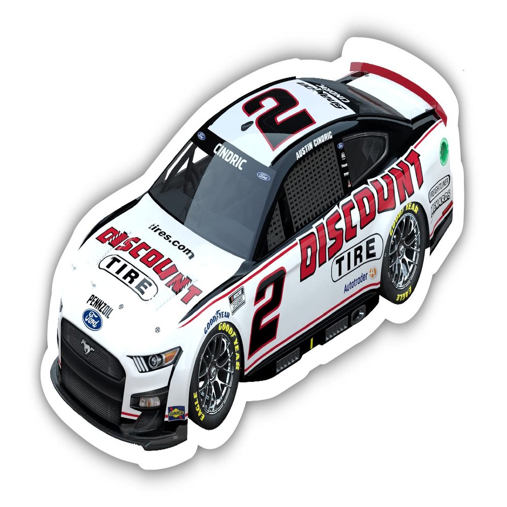 R and R Imports Nascar #2 Austin Cindric 4-Inch Vinyl Decal Stiker Car Design