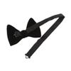Eeleva Men's Elegant Adjustable Pre-tied Bow Ties Velvet Big Size Bowtie Formal Tuxedo Bowtie (Black), 4.7 inch view 2