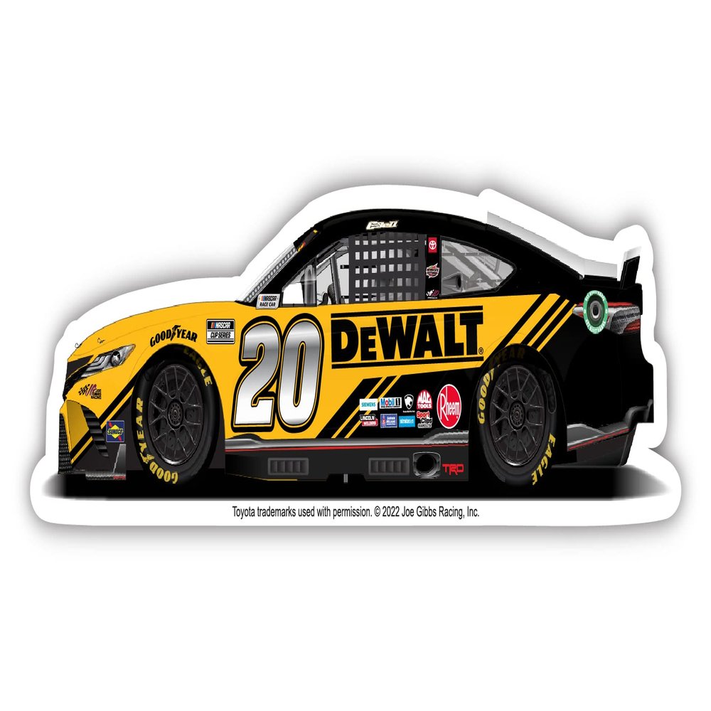 R and R Imports Nascar #20 Christopher Bell 4-Inch Vinyl Decal Stiker Car Design