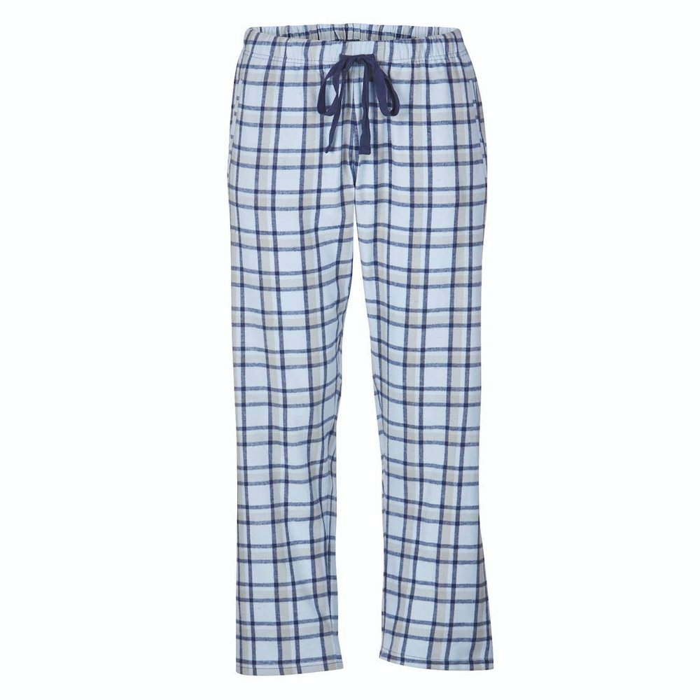 boxercraft Haley Flannel Pant for Women, 100% Cotton Flannel Pant with Side Pockets and Adjustable Drawstring, Heritage Carolina Blue M