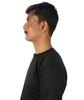 HPO Men's Human Hair Mustache Cosplay Facial Hair Fake Human Hair (Dark Black) view 3