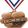 2.25" Soccer Medal Awards, Bronze Masters Soccer Team Trophy Awards Includes Free Neck Ribbon 100 Pack Prime view 1