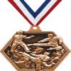 2.25" Martial Arts Medal Awards, Bronze Masters Martial Arts Team Trophy Awards Includes Free Neck Ribbon 50 Pack view 1