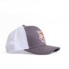 Bowling Green State University Hat BGSU Falcons NCAA Collegiate Custom Embroidered Patch Charcoal and White Trucker Hat with Snapback Closure Baseball Cap view 2