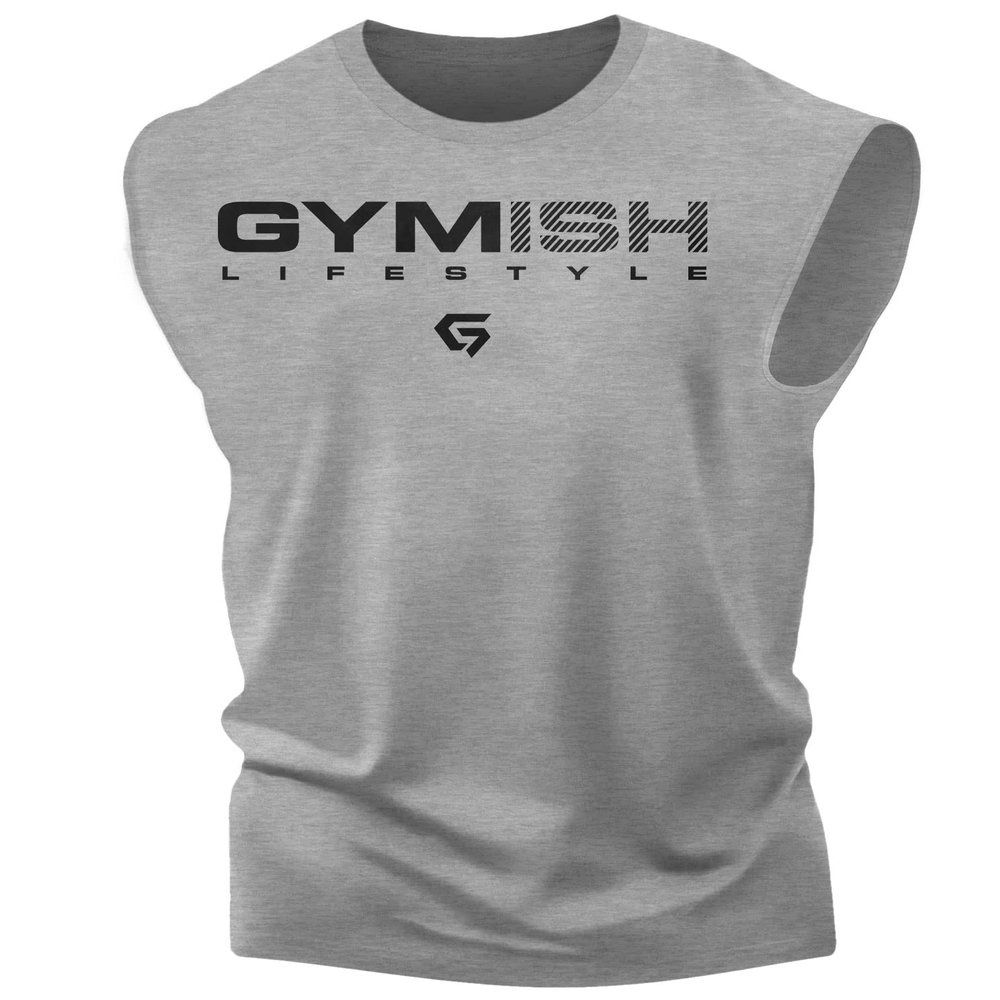 Funny Gym Tank Tops Mens Sleeveless Workout Lifting Shirts Muscle Deadlift Squat (XX-Large, 047. Gymish Lifestyle v2)