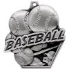 2.25" Baseball Medal Awards, Silver Masters Baseball Team Trophy Awards Includes Free Neck Ribbon 50 Pack Prime view 2