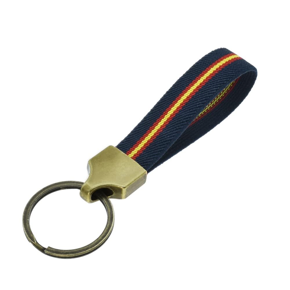 BDM - Llavero original para regalar con bandera de Espaa - Dorado