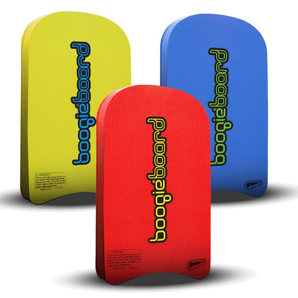 Wham-O BoogieBoard - Sports Trainer 19" Boogieboard , Bodyboard and Kickboard (3 Pack Bundle: Yellow+Blue+RED) (3 Pack Bundle: Blue+Yellow+RED)