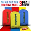 Wham-O BoogieBoard - Sports Trainer 19" Boogieboard , Bodyboard and Kickboard (3 Pack Bundle: Yellow+Blue+RED) (3 Pack Bundle: Blue+Yellow+RED) view 2