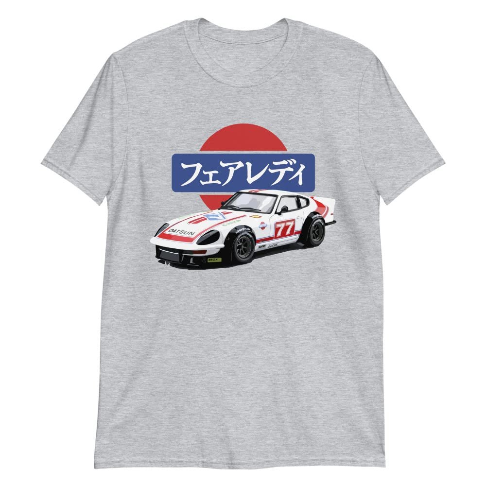 1975 Datsun 280z S30 Fairlady Z JDM Japanese Racer Short-Sleeve Unisex T-Shirt Sport Grey