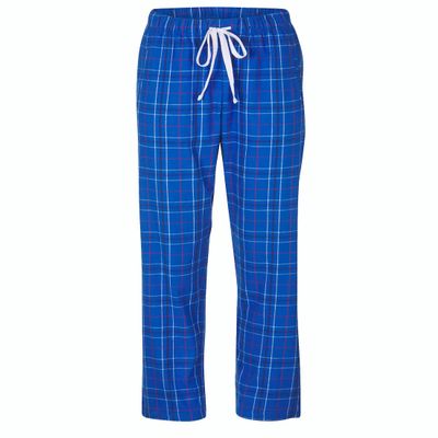 boxercraft Haley Flannel Pant for Women, 100% Cotton Flannel Pant with Side Pockets and Adjustable Drawstring, Royal Field Day XL