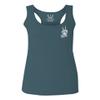0473. Dope Peace Bones Hand Sign Hippie Kindness Stop no war antiwar Summer Women's Tank Top Racerback (Indigo Blue X Small) view 1