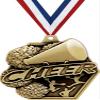 2.25" Cheer Medal Awards, Gold Masters Cheer Team Trophy Awards Includes Free Neck Ribbon 20 Pack view 1