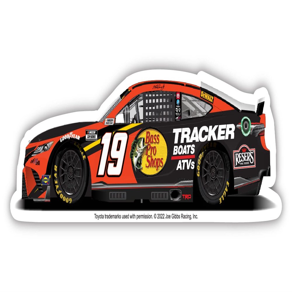 R and R Imports Nascar #19 Martin Truex Jr. 4-Inch Vinyl Decal Stiker Car Design